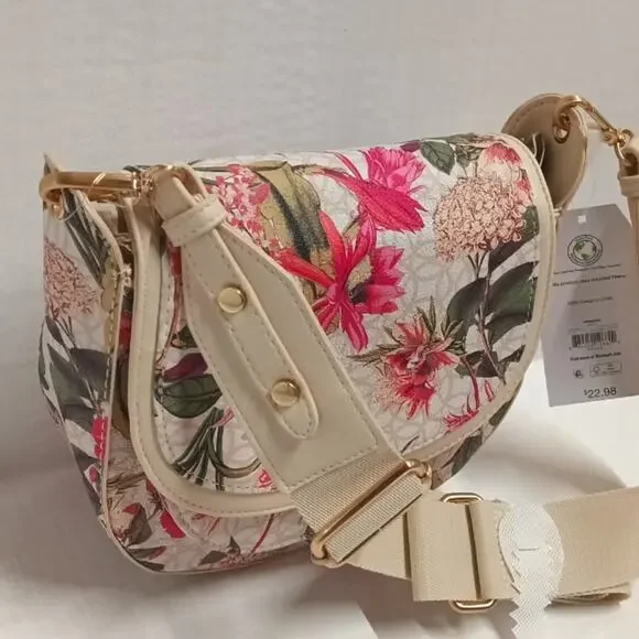 Time and Tru floral crossbody Riverdale Bag for womens over the shoulder bag NWT - Picture 2 of 9